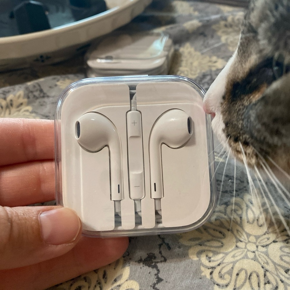 Apple Earbuds Genuine 3.5mm Plug Wired With Case New
